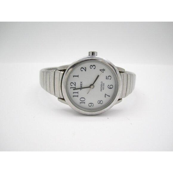Women Timex Indiglo Quartz 30m WR Analog 25mm Round Watch (H904) "New Battery" - Picture 8 of 11